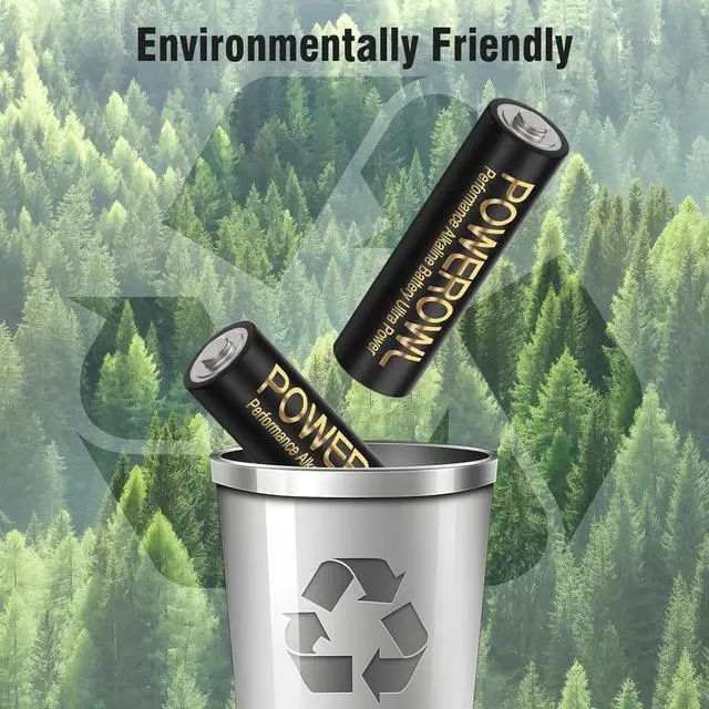 Alt view image 6 of 7 - POWEROWL High Capacity Alkaline AA Batteries 100 Pack, 1.5v Long Lasting Double A Battery, 10-Year Shelf Life