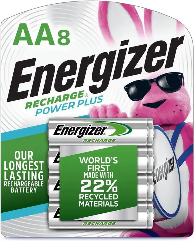 Main image of Energizer Power Plus Rechargeable AA Batteries (8 Pack), Double A Batteries