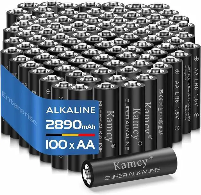 Main image of Premium AA Batteries 100 Pack - Alkaline Double A Battery - Ultra Long-Lasting, Leakproof 1.5V LR06 AA Batteries, High-Performance Household Batteries - 10-Year Shelf Life