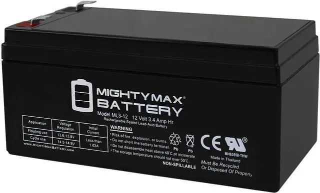 Main image of Mighty Max Battery ML3-12 - 12V 3AH Replacement Battery for APC Back-UPS ES BE350C / BE350R