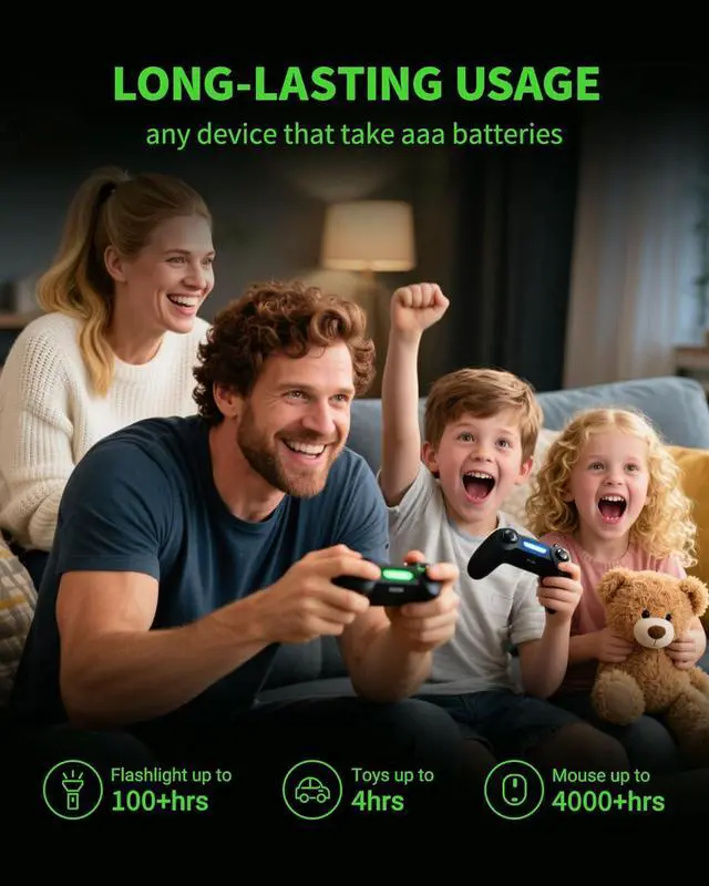 Alt view image 2 of 7 - EBL Rechargeable AAA Batteries (16-Counts) Ready2Charge 1100mAh 1.2V Ni-MH Battery