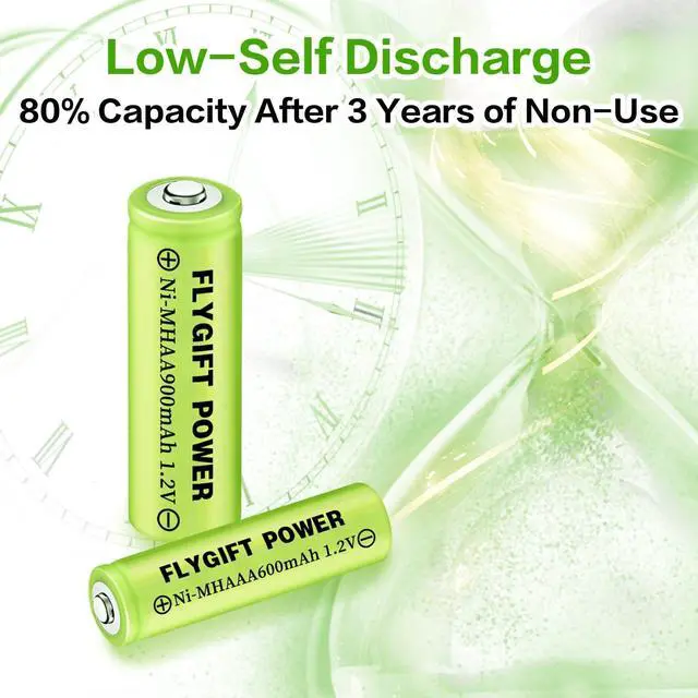 Alt view image 4 of 6 - FlyGift AA Rechargeable Batteries Solar Battery for Solar Lights (AA 900mAh 12 Pack)