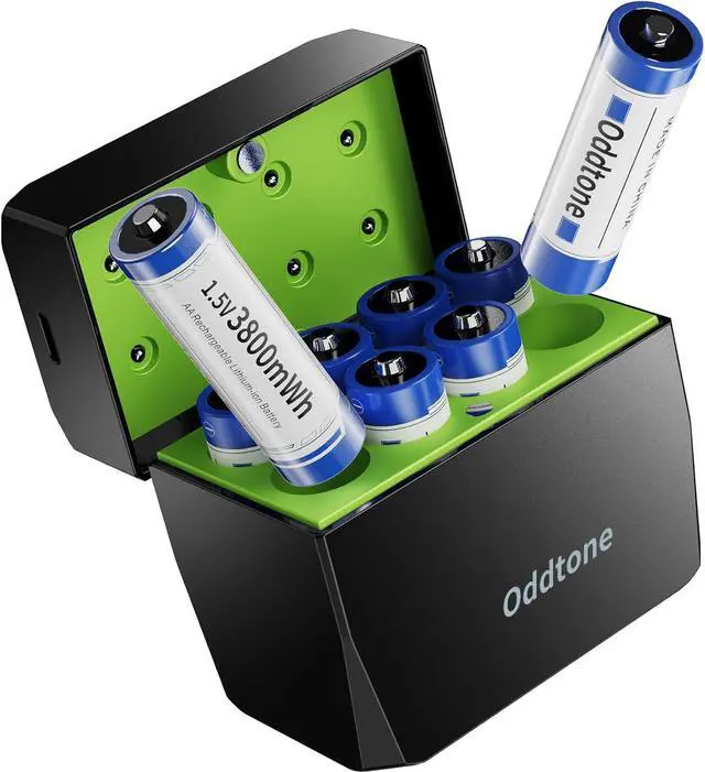 Main image of Rechargeable AA Batteries Lithium with Charger 8 Pack, 1.5V High Power AA Lithium-ion Battery, 3800mWh High Capacity AA Lithium Batteries, Double A Batteries up to 1600+ Cycle Times