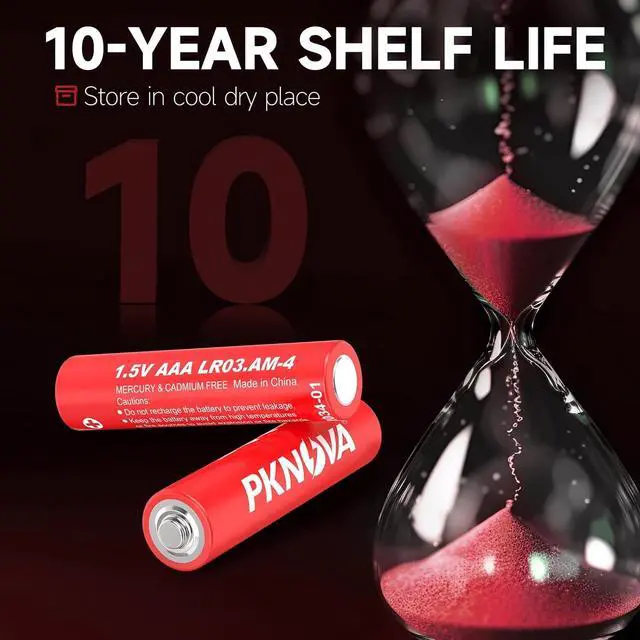 Alt view image 3 of 7 - AAA Battery, Triple A Battery 1.5V Alkaline for Household and Electronic Devices - 100 Pack LR03 Battery