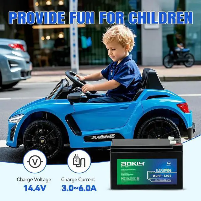 Alt view image 4 of 7 - 6Ah 12V LiFePO4 Battery 4000+ Deep Cycle Lithium Battery with 6A BMS Maintenance Free Rechargeable Backup Power for UPS Fire Alarm, Power Wheels, Fish Finder and RV, 2 Pack