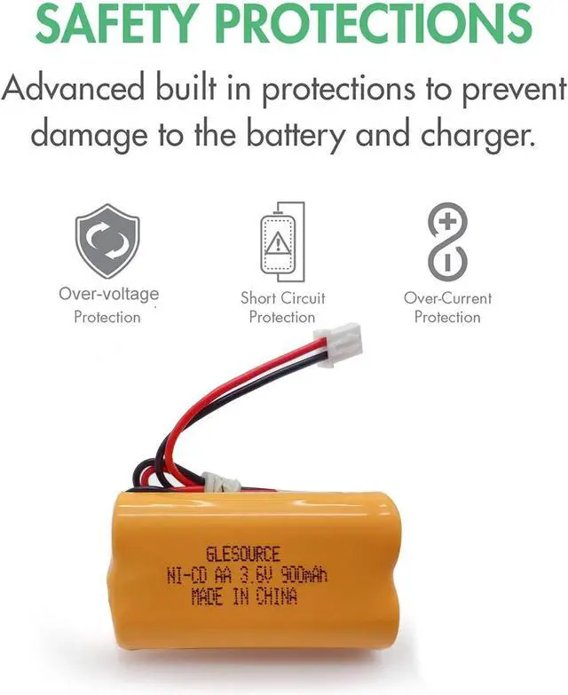 Alt view image 5 of 6 - 3.6V 900mAh Ni-CD AA Exit Sign Emergency Light Battery, Replacement Battery for Exitronix 10010037, Max Power B2-0031 MH468886, Unitech LEDR-1 6200RP, Dantona CUSTOM-318 OSA230, Lowes 253799 (2 Pack)