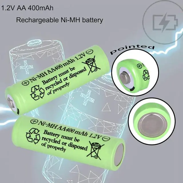 Alt view image 4 of 7 - 16 Packs Solar Lights AA Batteries 1.2Vots 400mah Ni-MH,Rechargeable Double A Solar Battery for Outdoor Solar Lights, String Lights, Pathway Lights