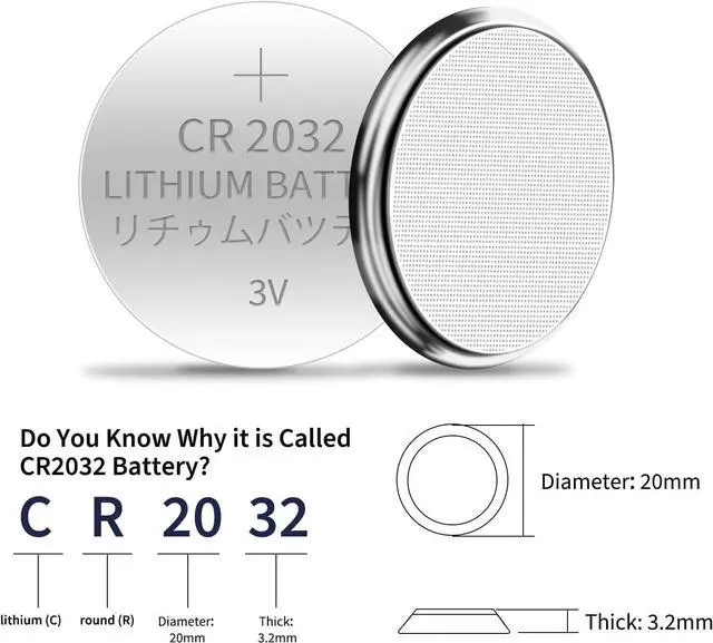 Alt view image 5 of 7 - Brightown CR2032 Batteries, 3V Lithium Coin Cell Batteries, CR2032 Button Batteries for Small Electronic Devices, Watches, Key Fobs, Smart Sensors, Candles, etc. 8 Year Shelf Life (60 Count)