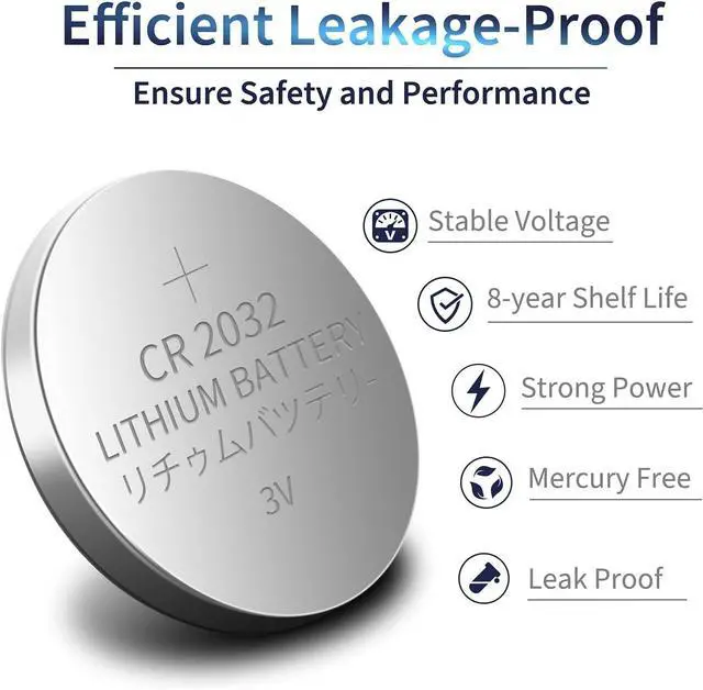Alt view image 6 of 7 - Brightown CR2032 Batteries, 3V Lithium Coin Cell Batteries, CR2032 Button Batteries for Small Electronic Devices, Watches, Key Fobs, Smart Sensors, Candles, etc. 8 Year Shelf Life (60 Count)