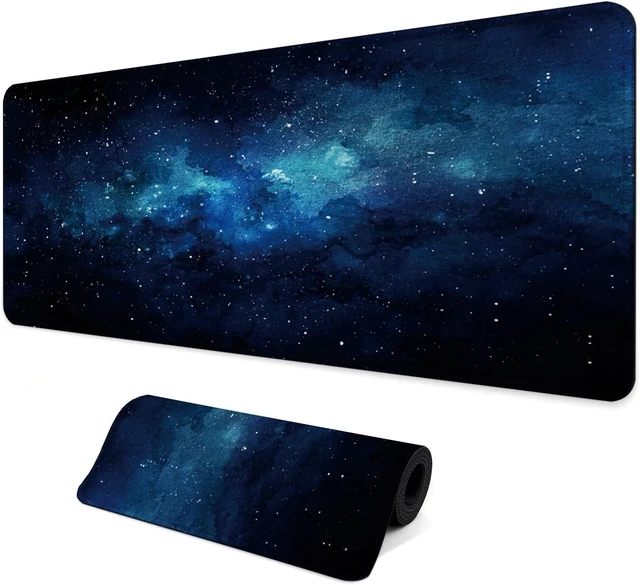 Main image of Large Extended Computer Mouse Pad with Non-Slip Rubber Base Long Gaming Mouse Mat with Stitched Edges XL Anime Mousepad for Laptop 31.5 x 11.8 inch (Watercolor Galaxy)