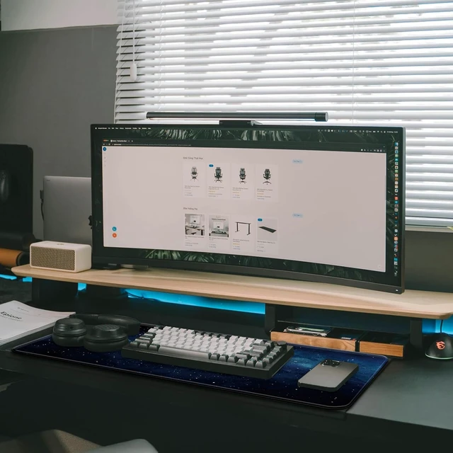 Alt view image 4 of 7 - Large Extended Computer Mouse Pad with Non-Slip Rubber Base Long Gaming Mouse Mat with Stitched Edges XL Anime Mousepad for Laptop 31.5 x 11.8 inch (Watercolor Galaxy)