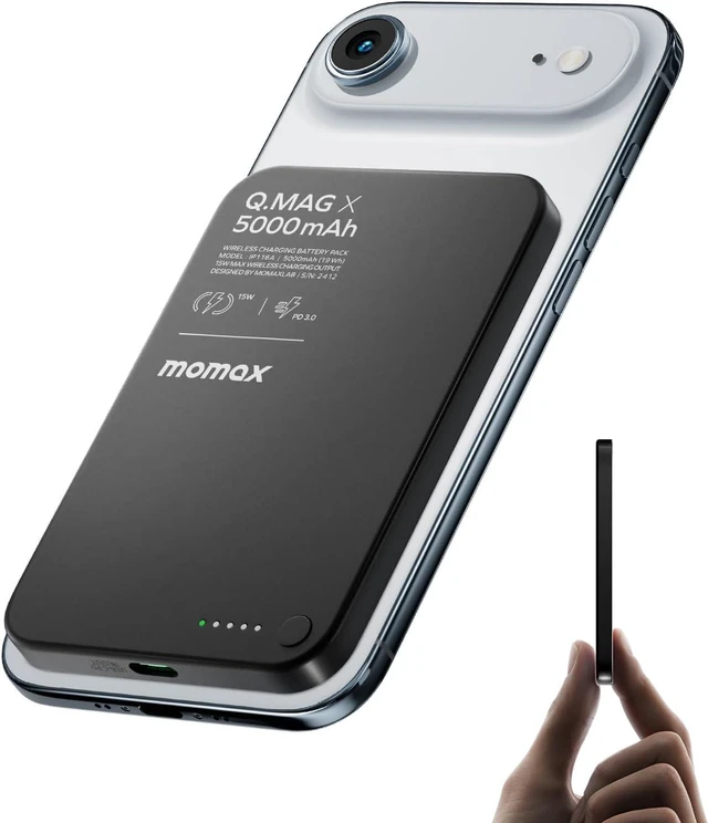 Main image of Magnetic Wireless Power Bank, 5000mAh Slim 0.3" Portable Charger