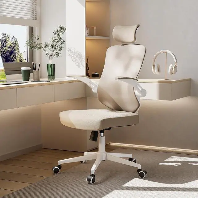 Alt view image 7 of 7 - balmstar Ergonomic Office Chair Desk Chair - Mesh Computer Chair with 360° Swivel Wheels, Adjustable 90-130° Recline & Lumbar Support for Home Office, Supports up to 350lbs