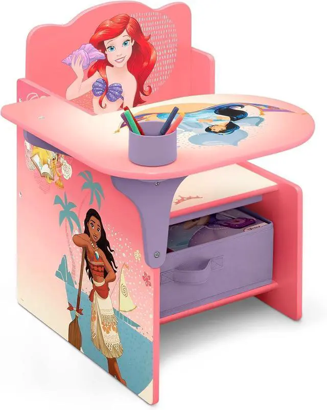 Alt view image 4 of 7 - Delta Children Chair Desk with Storage Bin, Disney Princess
