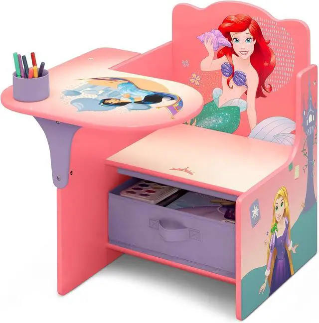 Alt view image 3 of 7 - Delta Children Chair Desk with Storage Bin, Disney Princess