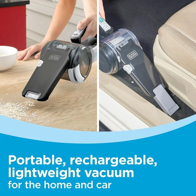Alt view image 5 of 7 - BLACK+DECKER dust buster PIVOT VAC Handheld Vacuum Cordless, Car Vacuum Portable Rechargeable, Extendible Crevice Tool and 200 Degree Pivoting Nozzle, Strong Suction, Lightweight (BDH2000PL)