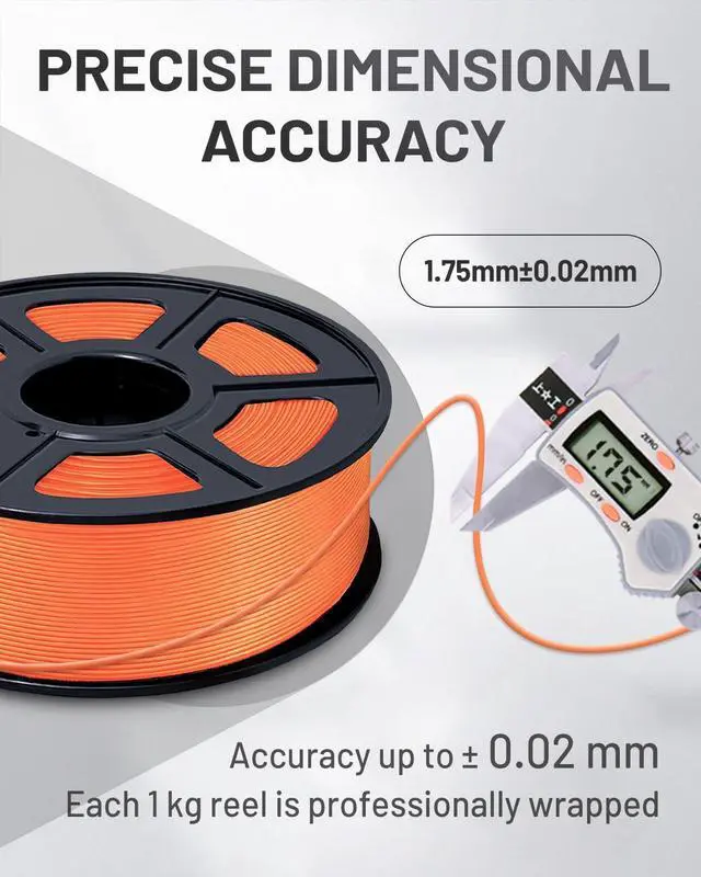 Alt view image 3 of 7 - COLIDO ABS Filament 1.75mm,High Abrasion and Heat Resistance,no Clogging,Neat Winding,3D Printer Filament 1kg Spool (2.2lbs),Dimensional Accuracy +/- 0.02mm, Suitable for Most 3D Printers.(1-Orange