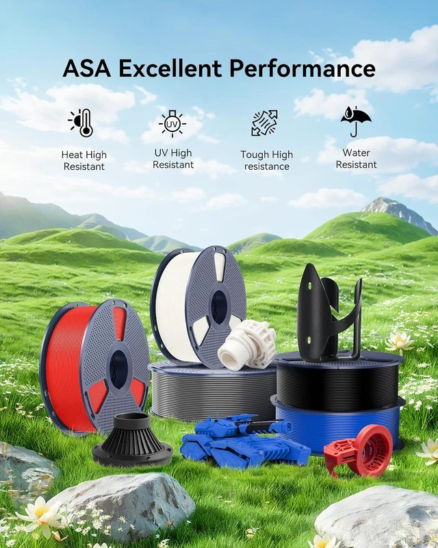 Alt view image 3 of 7 - SUNLU 3D Printer ASA Filament 1.75mm,1KG,Red