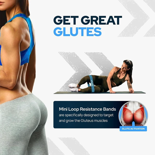 Alt view image 2 of 6 - Latex Mini Resistance Bands Sets for Trainers, Bootcamp, Gym for Men and Women in Fun Colors - Ebook, Videos and Workout Chart Included by Iron Core Fitness