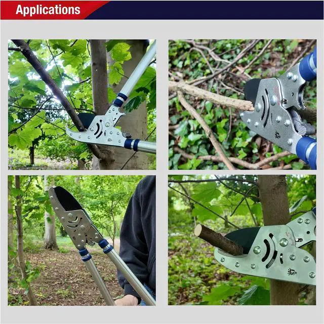 Alt view image 5 of 6 - Spear & Jackson 8290RS Razorsharp Heavy Duty Telescopic Ratchet Anvil Loppers, Extendable 40 1/2" Handles, Ideal for Cutting Thick Hard To Reach Branches, Powerful Ratcheting Mechanism