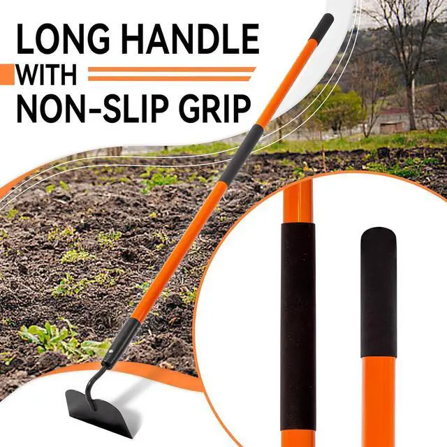 Alt view image 3 of 7 - Nohovu Garden Hoe Tool, 58 Inches Hoe Garden Tool with Fiberglass Long Handle, Heavy Duty Garden Hoe for Weeding