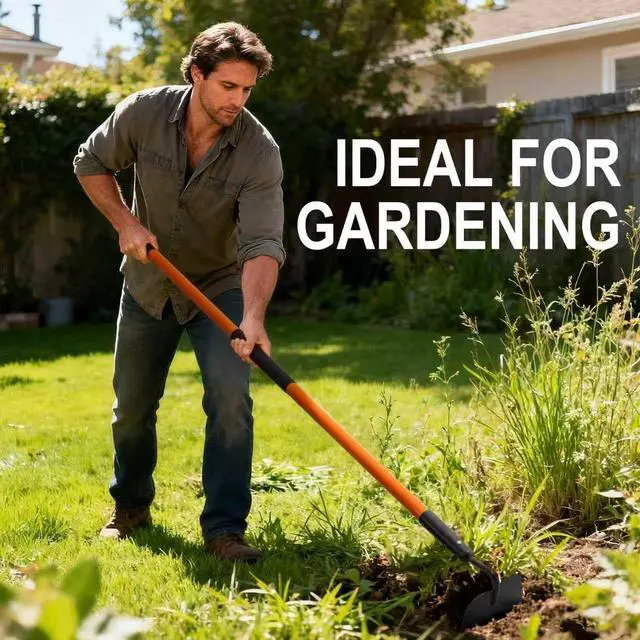 Alt view image 7 of 7 - Nohovu Garden Hoe Tool, 58 Inches Hoe Garden Tool with Fiberglass Long Handle, Heavy Duty Garden Hoe for Weeding