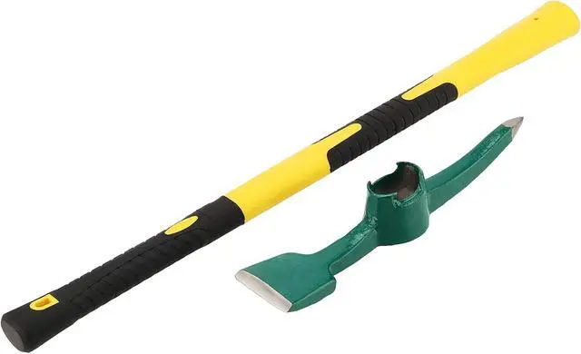 Alt view image 5 of 7 - MOUYAT 24 Inch Large Pick Mattock Hoe, Garden Pick Axe Forged Steel Weeding Mattock Hoe Tool with Fiberglass Handle for Loosening Soil, Prospecting, Cultivating