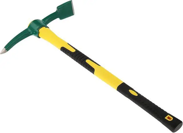Alt view image 6 of 7 - MOUYAT 24 Inch Large Pick Mattock Hoe, Garden Pick Axe Forged Steel Weeding Mattock Hoe Tool with Fiberglass Handle for Loosening Soil, Prospecting, Cultivating