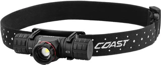 Main image of Coast XPH30R 1200 Lumen USB-C Rechargeable Dual Power Headlamp with Twist Focus Beam and Magnetic Base, 4.37 oz. - Black