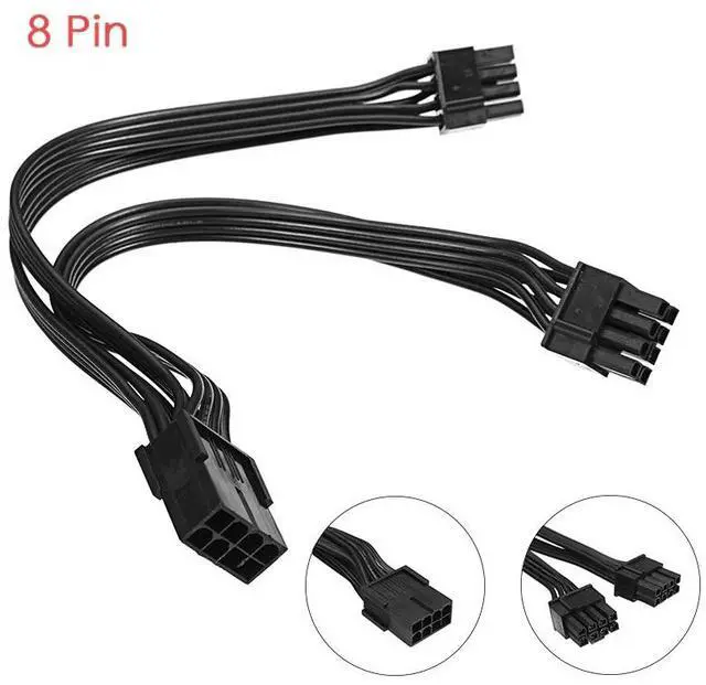 Main image of BUCIER 20cm Graphics Card 8 Pin Female to 2*8P(6+2)pin Extention Power Cable Male PCIe PCI Express 4 Lines Cable Connector