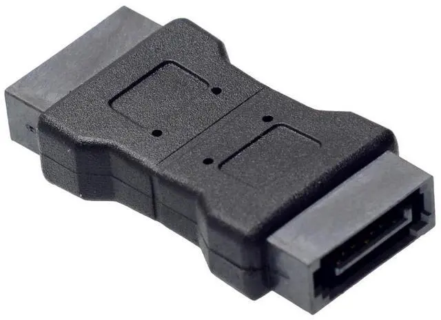 Main image of BUCIER High quanlity 7PIN SATA 3.0 data male to male Port adapter straight angle 7P Serial ATA III 6Gbps Jack Connector Coupler 3PCS