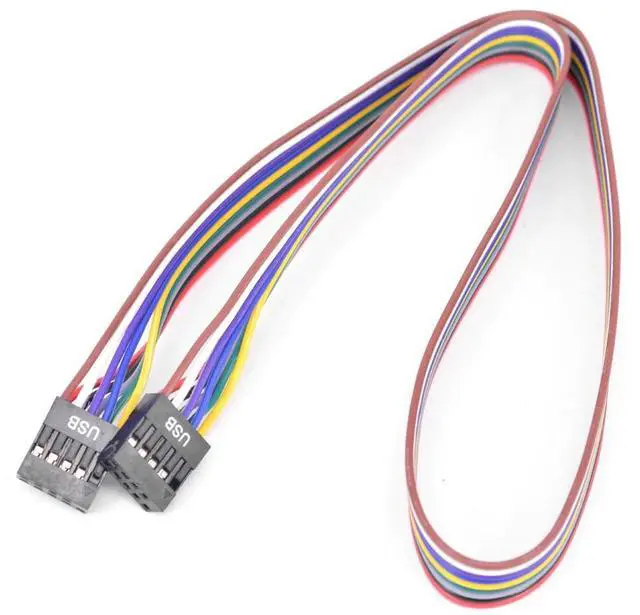 Alt view image 4 of 4 - BUCIER Desktop 9Pin USB header Female to Female cable PC computer 10Pin USB 2.0 M/M data transfer cable 24AWG 50cm