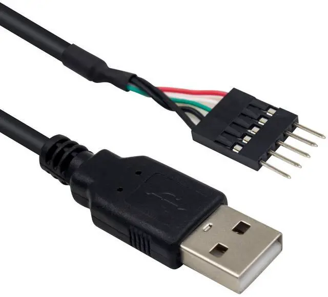 Alt view image 8 of 10 - Duttek USB to USB Motherboard Header Cable, USB 2.0 Type A Male to 5 Pin Male Header Dupont Cable Cord 30CM/12IN (2 Pack)