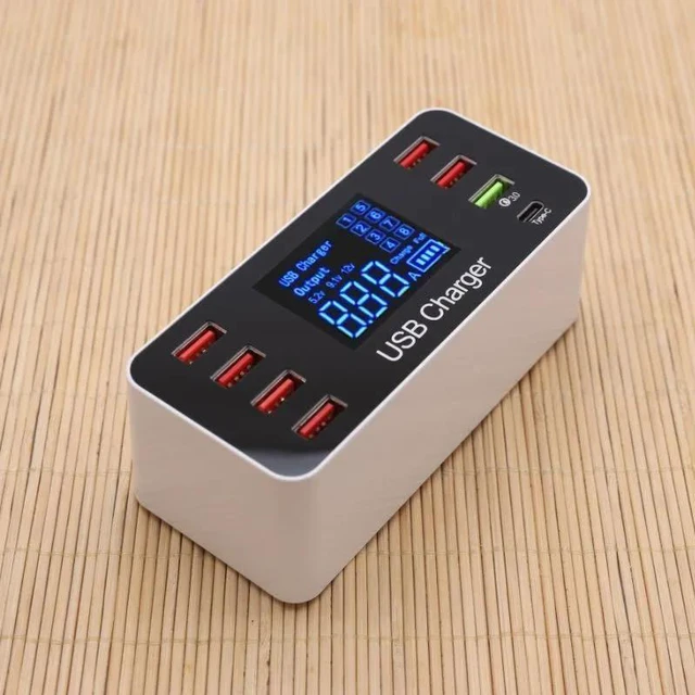 Alt view image 10 of 10 - 8 Port Multi Fast Usb Charger Quick Charge 3.0 Multiple Usb Phone Charging Station Universal Usb Hub Charger Qc 3.0 Led Displa