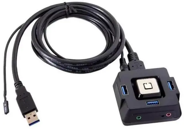 Alt view image 10 of 10 - Desktop PC Computer Case Power Supply on/off Reset HDD Push Button Switch Household Office Hotel Extension r57