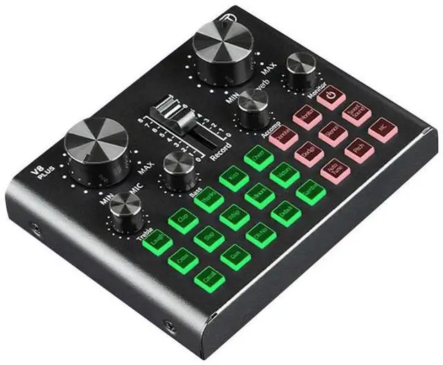 Alt view image 6 of 10 - Plug Sound Card for Live Streaming Voice Changer Sound Card with Multiple Sound Effects, o Mixer for Recording