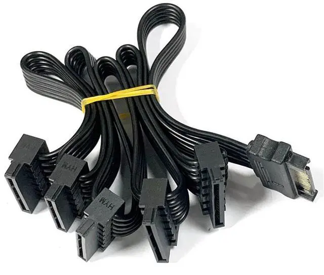 Alt view image 9 of 14 - 2pcs/lot SATA Power 4 Pin 1 Male To 5 Female Splitter Hard Drive Cable for HDD SSD