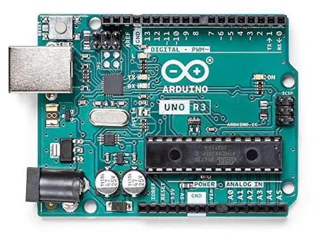 Alt view image 2 of 5 - Arduino Uno REV3 [A000066] - ATmega328P Microcontroller, 16MHz, 14 Digital I/O Pins, 6 Analog Inputs, 32KB Flash, USB Connectivity, Compatible with Arduino IDE for DIY Projects and Prototyping