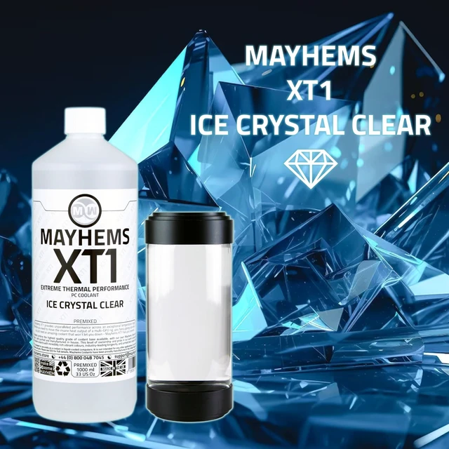 Alt view image 4 of 5 - Mayhems - XT1 Premixed PC Coolant - Computer Water Cooling Fluid - Liquid Cooling, Thermal Performance Series, 1 Litre, Ice Crystal Clear