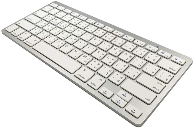Main image of JPYXKM Wireless Thai Keyboard, Minority Language Ultra Thin Lightweight Silent Bluetooth Keyboards for Laptop/Computer/Surface/Desktop/Smart TV (Thai)