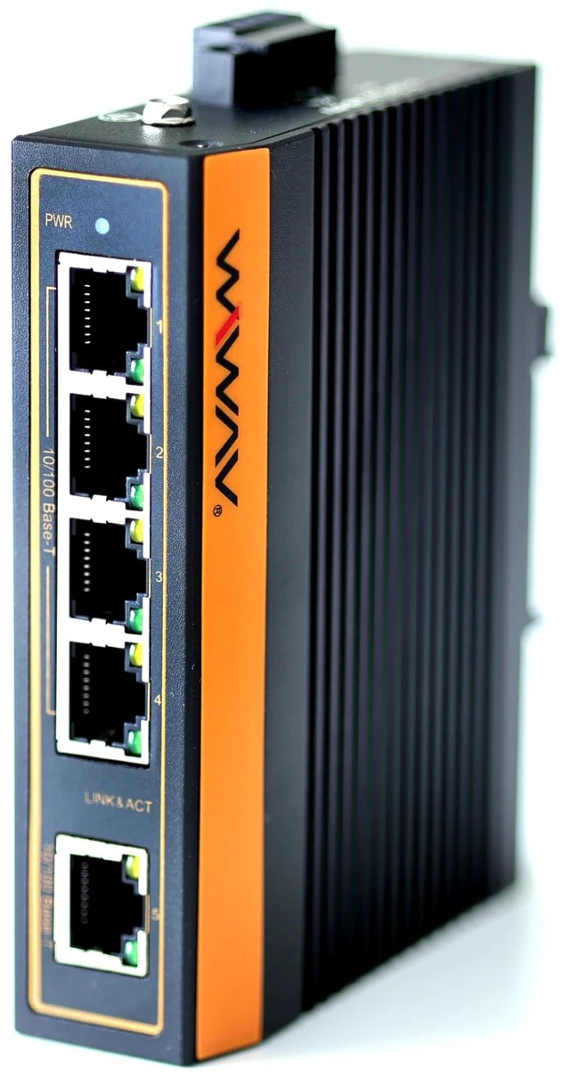 Main image of WIWAV WP1005-5FE-I 10/100Mbps Unmanaged 5-Port PoE Industrial Ethernet Switches with DIN Rail/Wall-Mount (UL Listed, IP40, -40~85)