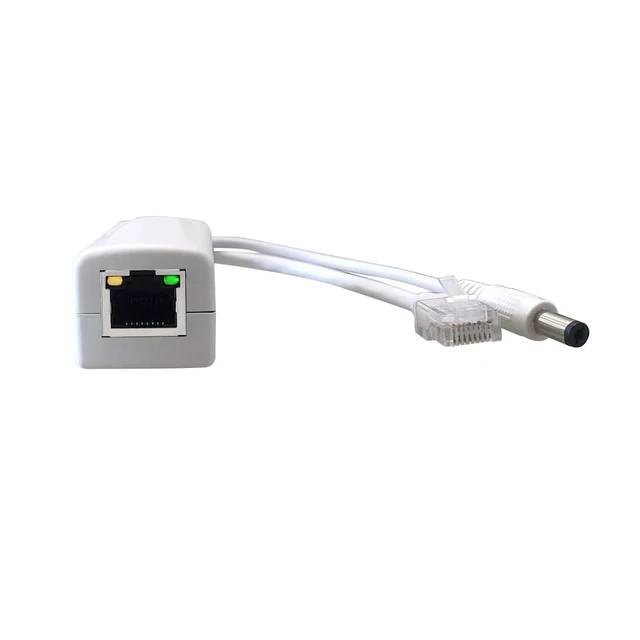 Alt view image 2 of 5 - 4-Pack Gigabit PoE Splitter Converter, 12V DC Output, IEEE 802.3 af/at Compliant, 10/100/1000Mbps, Plug 5.5mm x 2.1mm, for IP Camera, AP, WiFi Node, IP Phone and More, White