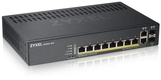 Main image of Zyxel 8 Port Network Ethernet Switch ^^ Smart Managed ^^ PoE+ ^^ GS1920-8HPV2
