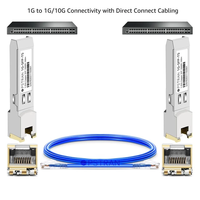 Alt view image 3 of 5 - OPSTRAN 1000BASE-T SFP RJ45 Copper Transceiver Module Compatible with Cisco GLC-T SFP-GE-T 100m cat5e/6 4 Pack