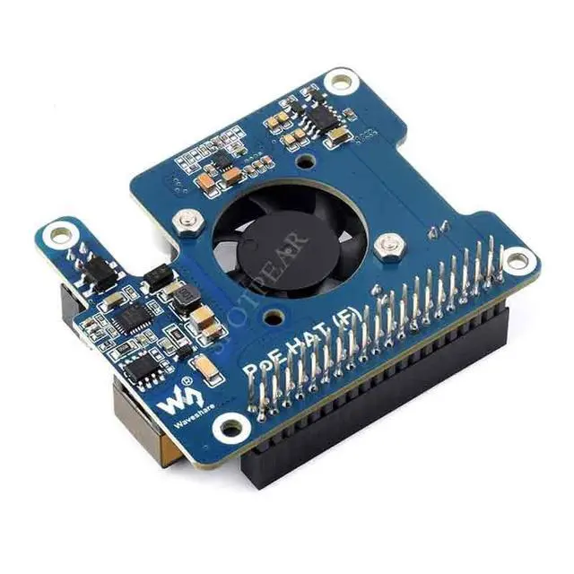 Alt view image 2 of 4 - PoE-HAT-F PoE-HAT-F PoE HAT Power Over Ethernet 802.3af Moudle for Raspberry Pi5