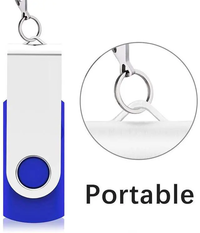 Alt view image 4 of 5 - KEXIN 10 Pack 64GB USB 2.0 Flash Drive Thumb Drive, Blue