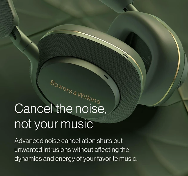 Alt view image 3 of 5 - Bowers & Wilkins Px7 S2e Over-Ear Headphones, Forest Green