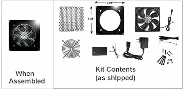 Main image of Coolerguys Single 120mm Fan kit with pre-Set Thermal Controller CG-1201-P