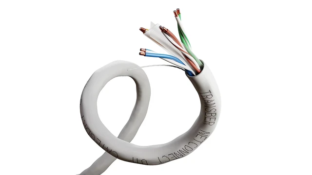 Alt view image 3 of 4 - Transber, CAT5e 1000ft Ethernet Cable Solid UTP Up to 10Gbps 350Mhz 24AWG 4x2 Pair Bulk Cable Network PoE++/4PPoE LAN Wire 1000-feet Easy Pull Box (White)