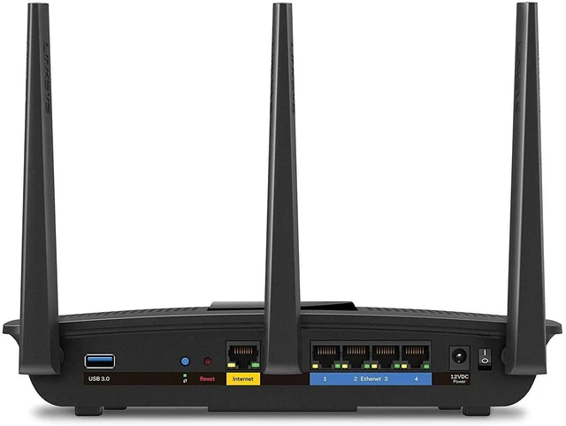 Alt view image 2 of 5 - Linksys EA7300 Max-Stream: AC1750 Dual-Band Wi-Fi Router, Gigabit Ethernet Ports, 1,500 square-foot Range, 10 Devices, MU-MIMO (Black)
